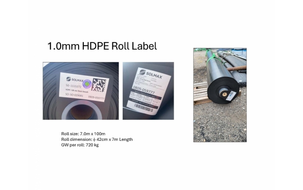 HDPE 1.0 roll label