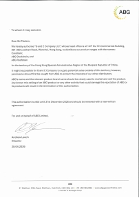 ABG Authorisation Letter 2026 - G and E Hong Kong